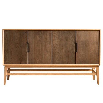 nordic style solid wooden lockers and  luxury chinese modern oak wooden extra long sideboard living room furniture