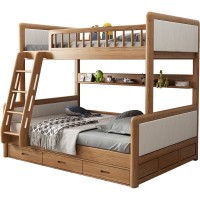 Modern Solid Wood Double Deck Bed For Kids Children Wooden Bunk Bed Children Furniture Sets Bedroom Girls 2 Floor Bed With Slide