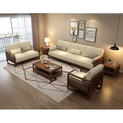 Indoor Fabric Cheap Sofas Living Room Furniture Wooden Cama Modernos Luxuosos Conjunto De Para Sala Set De Estar