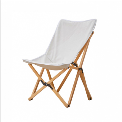 Portable Camping Chair Folding Wood Lawn Chair Outdoor Seat For Beach,Deck,Pool,Fishing